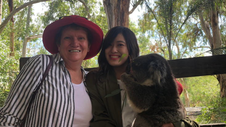 AHN Homestay Host And Student With A Koala